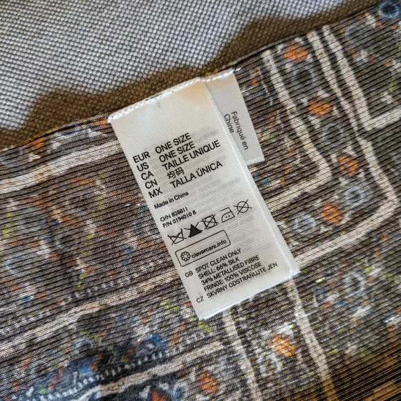 NWOT H&M x Isabel Marant fringed silk scarf - Picture 5 of 5